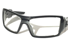 NEW Oakley OIL RIG Polished Black GALAXY Clear Lens Sunglass 9081
