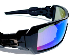 Oakley OIL RIG polished BLACK POLARIZED Galaxy JADE Mirror lens Sunglass 9081