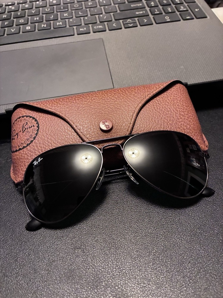 Ray-Ban Aviators RB3025 58mm. Gunmetal Frames w/ Dark Grey Tinted Lenses. New.