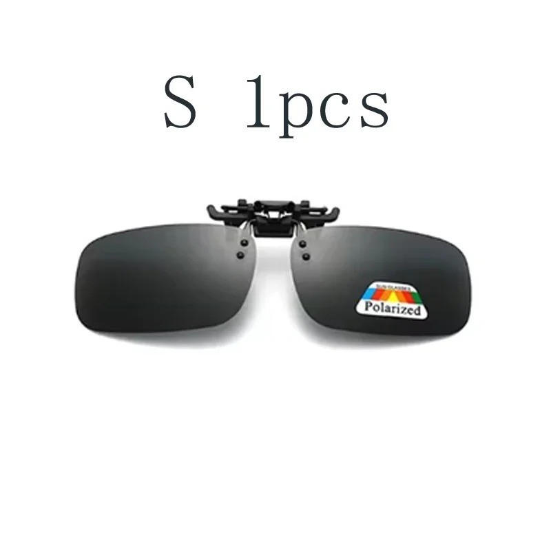 4 Color Grey Lenses Polarized Sunglasses Clip on Flip up UV 380 Driving Fishing