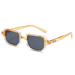Rectangle Candy Color Sunglasses Gradient Lens UV400 Unisex Beach Party Wear