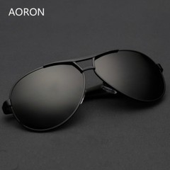 Retro HD Polarized Sunglasses Men Pilot Metal Outdoor Driving Eyewear Glasses