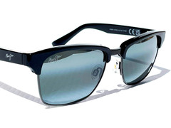 NEW Maui Jim KAWIKA Glossy Black POLARIZED Neutral Grey Lens Sunglass 257-17C
