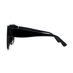 RETRO SHADES DESIGNER RECTANGULAR STYLE LARGE MODERN BLUE MIRROR LENS LUXURY