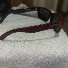 RARE Von Zipper Fulton Tony Stark IRON MAN 2 Sunglasses Red Black Checkered