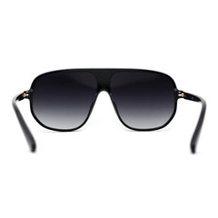 Men Guy Dude Square Sunglasses Shades 100% UV Protection Fashion Flat Black Lens