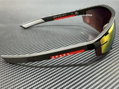 PRADA LINEA ROSSA PS 03ZS 15P20A Metal Grey Pink Mirror Men’s 70 mm Sunglasses