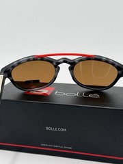 Bolle Boxton 12355 Sunglasses Black Tortoise Rubber/Blue/Red New