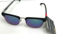 NEW Men’s Foster Grant Sunglasses Teal MIRROR Cali Black Silver US Seller Fast