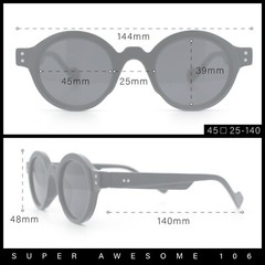 Mens Thick Plastic Round Oval Keyhole Horn Rim Hipster Vintage Style Sunglasses
