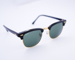 Ray-Ban Sunglasses RB3016 Clubmaster Classic Black Frame Green Lens 49mm Unisex