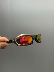 Vintage Y2K Oakley Splice Polarized Sunglasses Red Lenses Mixed Material Frame