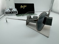 MAUI JIM NORTH STAR MJ 757-17M SILVER W/ NEUTRAL GREY POLARIZED ROUND SUNGLASSES