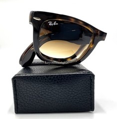 Ray Ban Folding Wayfarer Havana 4105 710 Brown Sunglasses 50mm Discounted