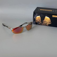 Oakley Wire Tap 2.0 OO4145 Polarized Sunglasses Silver Frame Ruby Lens