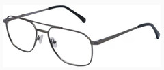 CALLAWAY CA102 Gunmetal Aviator Flex-hinge Eyeglasses 56-18-140 w/Sunglasses