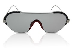 Thom Browne Sunglasses TBS811 03 Silver Titanium/Navy/Red/Grey