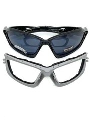MOTORCYCLE BIKER Riding Driving Padded Protective SUN GLASSES Goggles Dark Lens