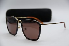 NEW GUCCI GG 0673S 002 BLACK GOLD HAVANA AUTHENTC FRAMES SUNGLASSES 56-20