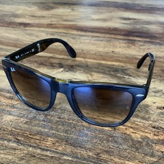 Ray-Ban RB4105 Folding Square Sunglasses Tortoise Frame Brown gradient Lens