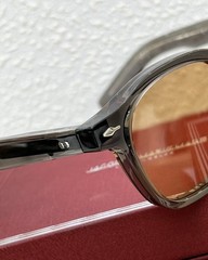 Unisex JMM Zephirin44 Sunglasses Smoke Grey Frame Solid Tan UV Handmade Eyewear