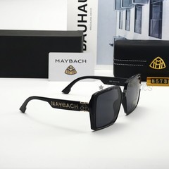 MAYBAC* Oversized Square Sunglasses Cream Blue Pink Grad Thick +Case