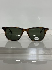 Garrett Leight Hayes Tortoise Acetate custom Polarized G15 Green Sunglasses