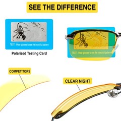 Night Driving Glasses Anti Glare Polarized – Vision Tac Small, Silver