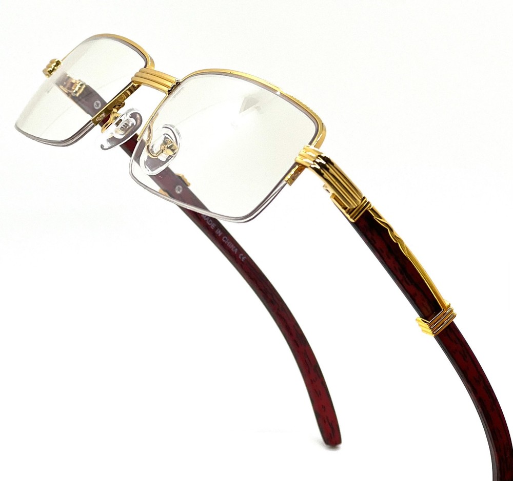 Dark Brown Lens Square Gold Marble Men Shades Outdoor Small Rapper Glasses Fancy