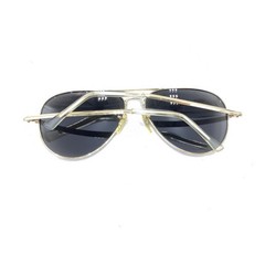 General Optical Gold Aviator Sunglasses Gray Lens 130 USA Designer Men Women