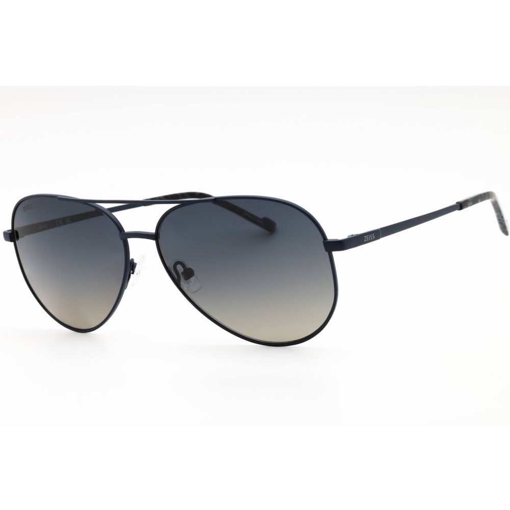 Zeiss Men’s Sunglasses Satin Blue Metal Aviator Full Rim Frame ZS24150SP 403