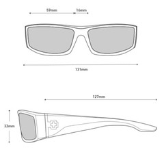 Spy Optic COOPER Sunglasses – GLOSS Black / HAPPY Gray POLAR Lens NEW
