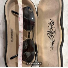 Maui Jim Bikini MJ-507-02 Rimless Oval Sunglasses Silver Frame Gray Tinted