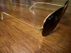Ray-Ban Cockpit Unisex Aviator Sunglasses, Gold & Brown – RB3362 001 59-14 GREAT