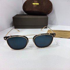 Tom Ford TF5570-K 001 Gold-Frame Aviator Unisex Sunglasses 53-21 -145
