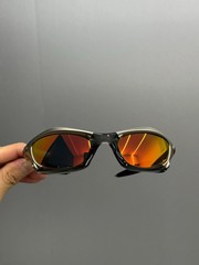Vintage Y2K Oakley Splice Polarized Sunglasses Red Lenses Mixed Material Frame