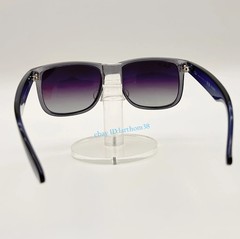 Ray-Ban RB4165 Justin 6596/T3 Polarized Sunglasses Blue Frame Gray Lens 54MM