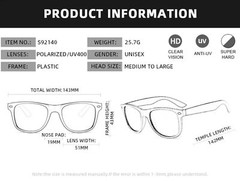 Classic Square Polarized Sunglasses Men Women Retro Black Sun Glasses Male