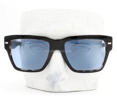 Dolce Gabbana Sunglasses Shiny Black on Gray Havana Blue DG 4431 3403/1U w/case