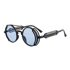 Retro Gothic Steampunk Round Sunglasses Men Women Circle Frame Sun Glasses