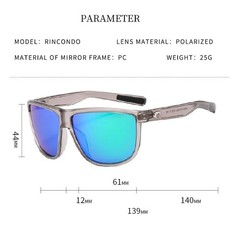 Costa Del Mar Rincondo 580P Gray Green Sunglasses NWOB