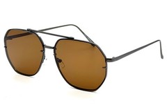Pilot Sunglasses Men Trendy Classic Shades Square Black Lens Metal Frame Trendy