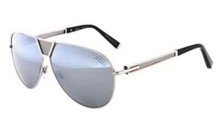 ZILLI 65045 C03 MEN’S SILVER & BLACK TITANIUM AVIATOR SUNGLASSES 64-10-145mm NEW