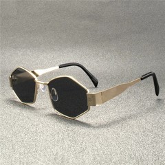 Vintage Punk Style Sunglasses Men Retro Round Metal Frame Women Sun Glasses
