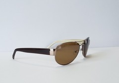 Kirkland Signature Men’s Aviator Sunglasses Tinted Brown Lens Brown Frame 135mm