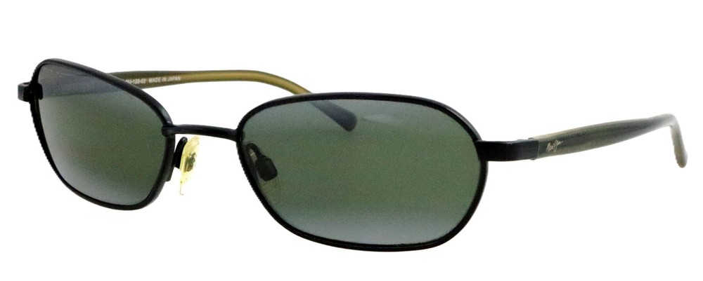 Vintage MAUI JIM Hilo MJ-133-02 54mm Black Mirror Polarized Sunglasses Japan