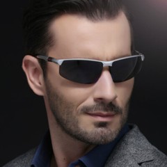 Aluminum HD Polarized Photochromic Sunglasses Men Driving Eyewear Sports Glasses
