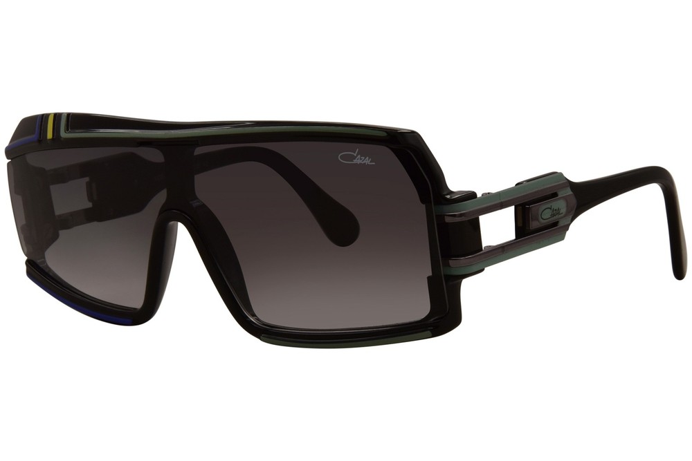 Cazal 858 001 Sunglasses Black/Gunmetal/Grey Gradient Square Shape 133mm