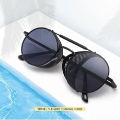 Retro Round Metal Sunglasses Steampunk Men Women Trend Brand Designer Vintage
