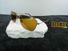 Ray-Ban RB3362 Cockpit Sunglasses, Gold Frame, Solid Yellow Lens